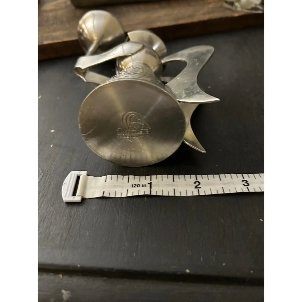 Vintage Wisna Pewter Hammered‎ Angel Candle Holder Made in Indonesia - Picture 7 of 7